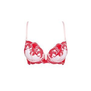 Bluebella NWT Marseille Embroidered Sheer Underwire Bra Red 32DD